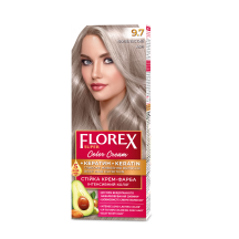 Patvarūs plaukų dažai "FLOREX" 9.7 (pelenų) 
